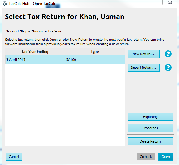 How do I create a tax return? Knowledge Base TaxCalc